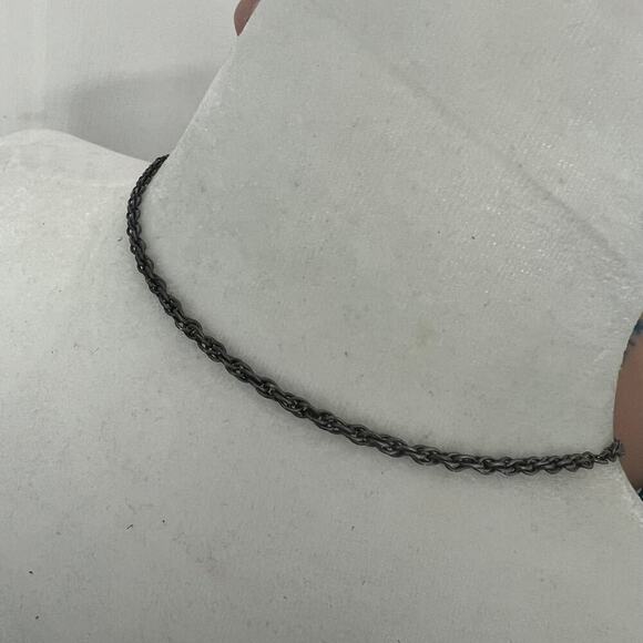 Distressed Ethiopian Coptic Cross Pendant Bronze Tone Long Necklace - Picture 4 of 4